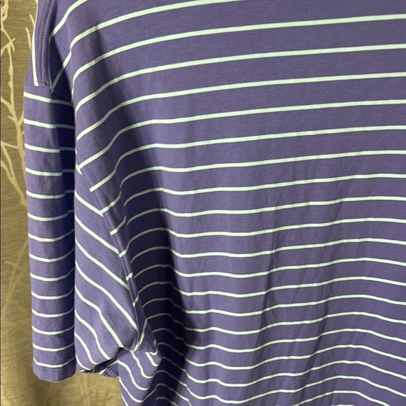 B Draddy The Players Men's Purple Striped Polo Shirt Size Large - Picture 9 of 10